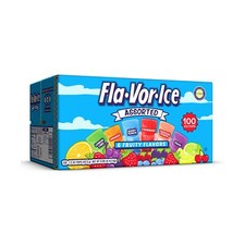 Fla-Vor-Ice Giant Popsicles Variety Pack Berry Punch Grape 20 Calories Per Pop