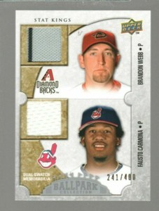 2009 Upper Deck Ballpark Collection #161 Chris B. Young Brandon Webb 309/500