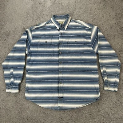 Camisa de Colección Años 90 Arizona Jeans Co Para Hombres L Azul Denim Abotonada Ropa de Trabajo Occidental Foto 1 de 4