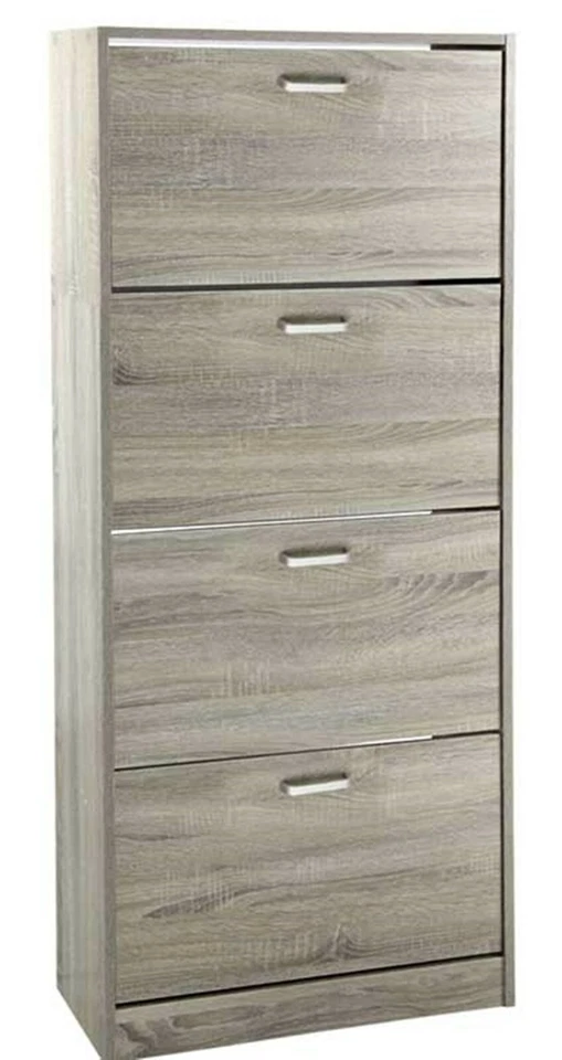 SCARPIERA SLIM 4 ANTE h150*63*24cm DOPPIA PROFONDITà SALVASPAZIO MODERNA OLMO - Immagine 1 di 1