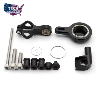 US Ship CNC Black Steering Damper Bracket Mount For Yamaha YZF R1 1998-2000 2001 - Image 1 of 4