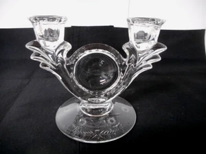 Duncan Miller Canterbury Tristan Cut Double Candleholder - Picture 1 of 2