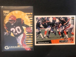 NFL - Garrison Hearst 1996 Upper Deck CC & 1997 Pinnacle Zenith Football Bengals