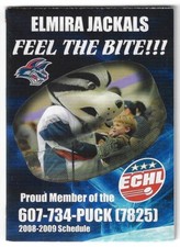 2008-09 Elmira Jackals ECHL Hockey Schedule !!! Bully Hill Vineyards