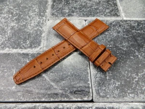 Correa de cuero de 21 mm marrón miel correa de reloj para IWC Pilot portugués larga grande - Imagen 1 de 6