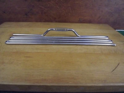 Vintage Wall or Door Mount Art Deco Chrome on Steel Mens Tie Rack - Image 1 of 4