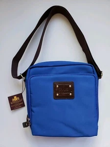 Rowallan Of Scotland Unisex Blue Nylon Crossbody Messenger Bag Purse NWT - Picture 1 of 11