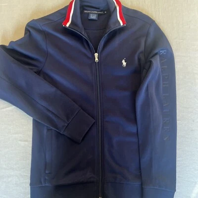 Ralph Lauren Golf Women’s Medium Zip Up Jacket Navy Blue With Red And White Trim - Image 1 of 4