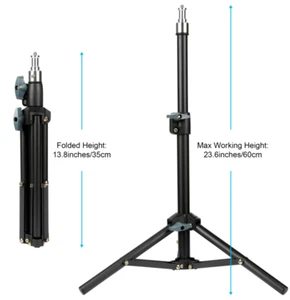 Portable Mini Tripod with Extendable Pole for Camera smartphone Ring Light stand - Picture 1 of 11