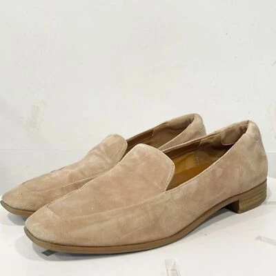 Mocasín plano Franco Sarto cuero gamuza genuino para mujer talla 11 color tostado claro Foto 1 de 4