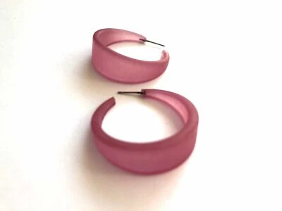 Серьги-кольца с матовым аметистом Emily - Изображение 1 из 4