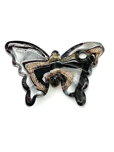 Colgante mariposa de vidrio arte murano, 2,4" de ancho x 1,6" de alto - Imagen 1 de 1