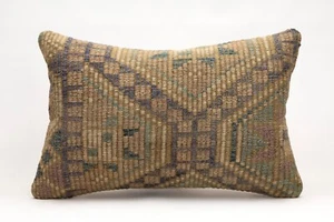 Kilim Pillow Cover, 16x24 inc, Vintage Sofa Pillow, Handmade Decorative Pillow - Picture 1 of 4