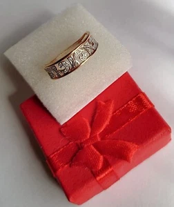 Wunderschöner und Seltener GoldRing - 14 kt Roségold - Diamant (Natürlich) - Bild 1 von 10