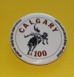 Shopper Drug Mart Calgary Stampede, Kanada 100 Jahre Pinback Souvenir Button Ad. - Bild 1 von 2