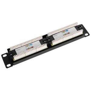UTP 12Port Kabel Rack CAT6 RJ45 Ethernet Netzwerk Daten Patch Panel Ohne - Photo 1/11