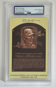 Jim Leyland Autograph Signed Hall Of Fame Plaque Postcard PSA/DNA 2 - Picture 1 of 2