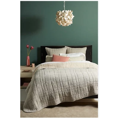 Edredón de gasa aireada reversible Anthropologie Queen NUEVO Foto 1 de 3