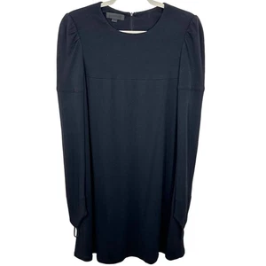 Jill Stuart Black Dress Long Sleeve Finger Loop Sleeve Puff Shoulder Career Work - Picture 1 of 7