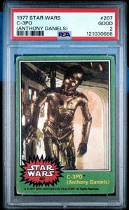 1977 Topps Star Wars C-3PO (Anthony Daniels) #207 Corrected Version PSA 2 GOOD - Picture 1 of 2