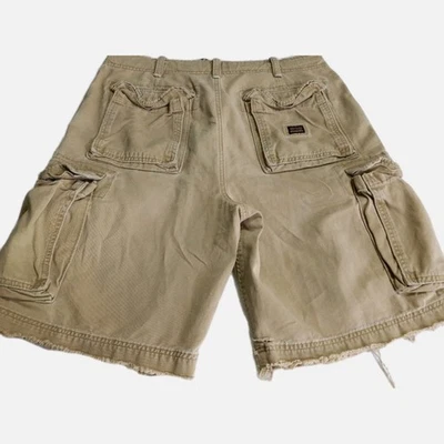 Pantalones Cortos Carga Y2K Abercrombie & Fitch Vintage Fatiga Caqui Para Hombres 36 Envejecidos  Foto 1 de 4