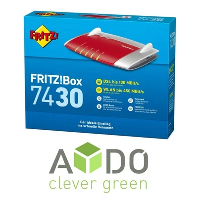 AVM FRITZBox 7430 VDSL DSL VOIP VDSL Modem Gigabit MESH WLAN Router *TOP* - Bild 1 von 3