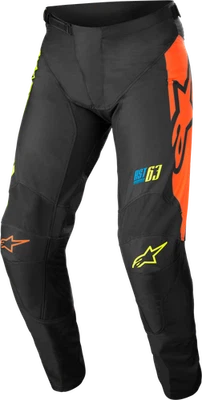 Pantalones todoterreno Alpinestars Racer Brújula Negro/Amarillo/Naranja MX Juvenil Talla 28 Foto 1 de 2
