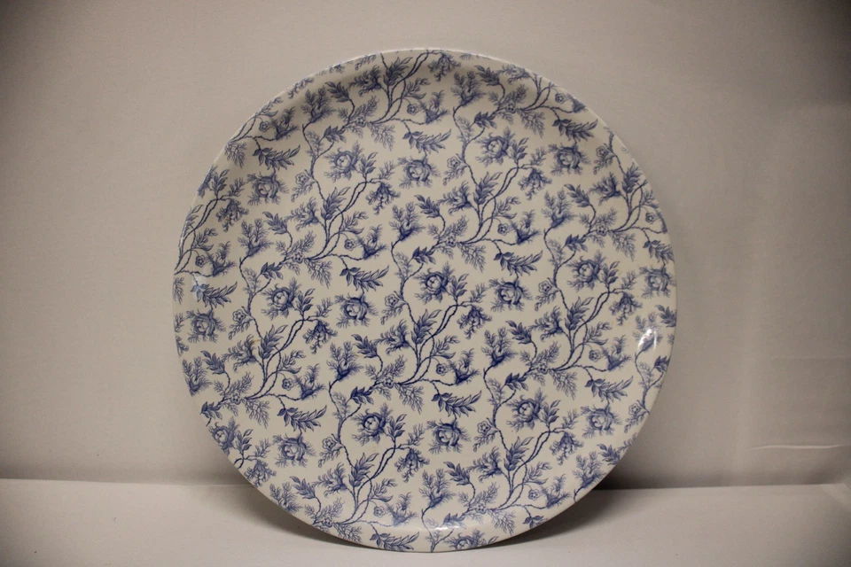 Spode Rosebud Chintz Blue/White Round Porcelain Serving 13" Platter S 3715 A3 - Image 1 of 2
