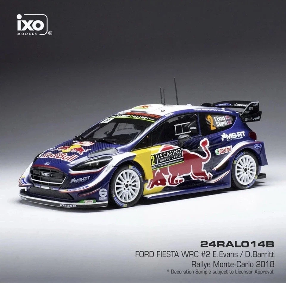 IXO Ford Fiesta WRC WM Rallye Monte Carlo 2018 MS Sport Red Bull #2 1 24