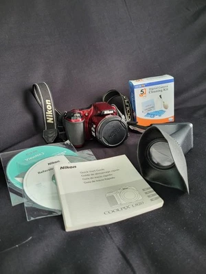 Working Nikon Coolpix L820 Digital Camera Red  - Image 1 of 4
