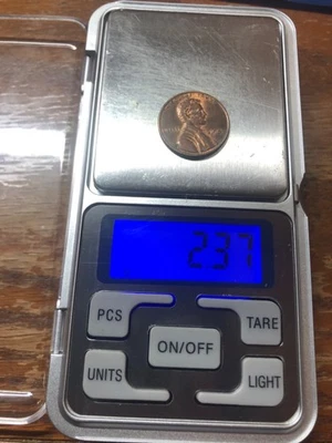 1983 Lincoln penny error underweight @ 2.37 grams EXTREMELY RARE !! - Image 1 of 3