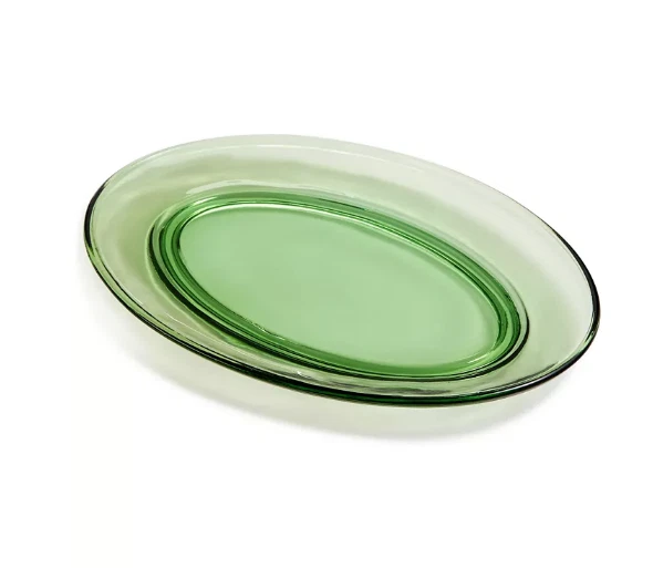 Plato de vidrio verde de granja colección Martha Stewart P5719 Foto 1 de 1