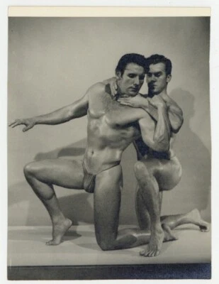 Bruce Of Los Angeles 1950 Gay Beefcake Bronceado Muscular Luchadores Físico Q8268 Foto 1 de 2