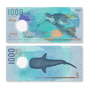 Malediwy 1000 rufiyaa 2015 polimer P 31 UNC - Zdjęcie 1 z 1