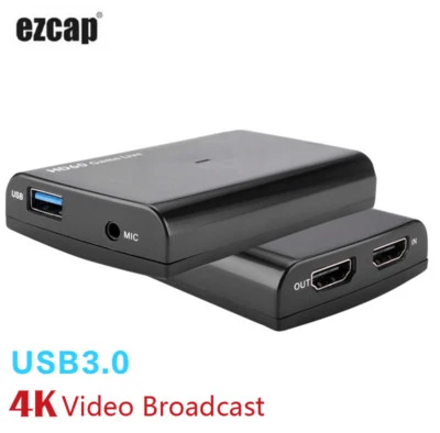 HDMI Video Capture Card with Mic 1080P 60fps Game Record USB 3.0 Live Broadcast - Image 1 of 4