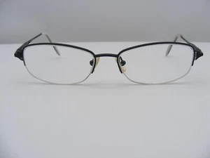 Hush Puppies H020 52-16-130 Black White Bling Half Rim Eyeglasses Frame Used - Picture 1 of 8