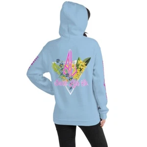 Beach Life Co. Logo Floral Flower Cozy Hoodie FINAL SALE - Picture 1 of 5