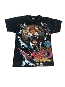 Vintage Rock Eagle T-shirt - Forever Wild Single Stitch Print Both Sides Size M - Picture 1 of 7