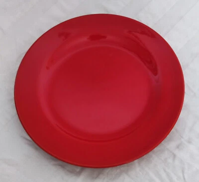 Großer Porzellan Teller Dessina Porzellan Teller rot. Prachtvolles knalliges Rot - Bild 1 von 3