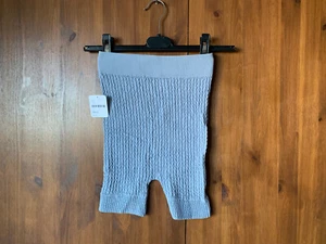 FREE PEOPLE CYCLING SHORTS MOVEMENT Blue Cable Knit Shortie XS / UK 2-4 💖 BNWT - Picture 1 of 5
