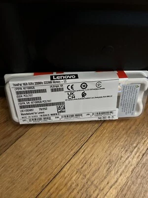 Lenovo Thinkpad 16GB DDR4-3200 SoDIMM Memory Gen 2 Module (4X71D09535) - Image 1 of 3