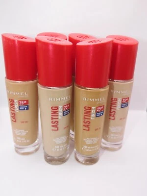 4 X RIMMEL LASTING FINISH 25 HOUR FULL COVERAGE FOUNDATION SPF 20 - CHOOSE SHADE