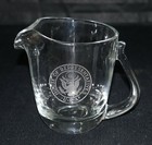 U.S .House of Representatives 5" Glass Water Pitcher by Fostoria~Seal Decoration