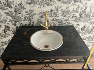 Luxus Jugendstil Waschbecken Waschtisch Retro Freistehend Massiv #38 - Bild 1 von 10
