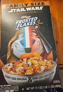 Kellogg's Star Wars Obi-Wan Kenobi Frosted Flakes 17,1 OZ Light & Dark - Sealed - Bild 1 von 3