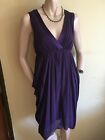 Phase Eight ~ Purple Special Occasion Weddings  Draped Hip Silk Dress ~ Size 12