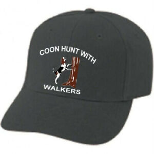 Cap Black Hat Treeing Walker Coonhound Dog Hunter Hunting Hound Raccoon Coon