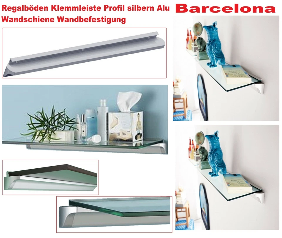 Holzregalböden, Glasregalböden, Granitböden Wandschiene Wandbefestigung   - Bild 1 von 4