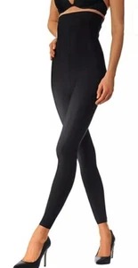 Lascana Shiny Black Shapewear High Waisted Ankle Length Leggings Size 10-12 - Picture 1 of 4