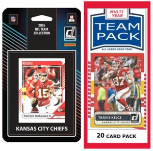 Kansas City Chiefs Team Pack 20 carte Travis Kelce + 2024 Donruss Team Set Mahom - Foto 1 di 5